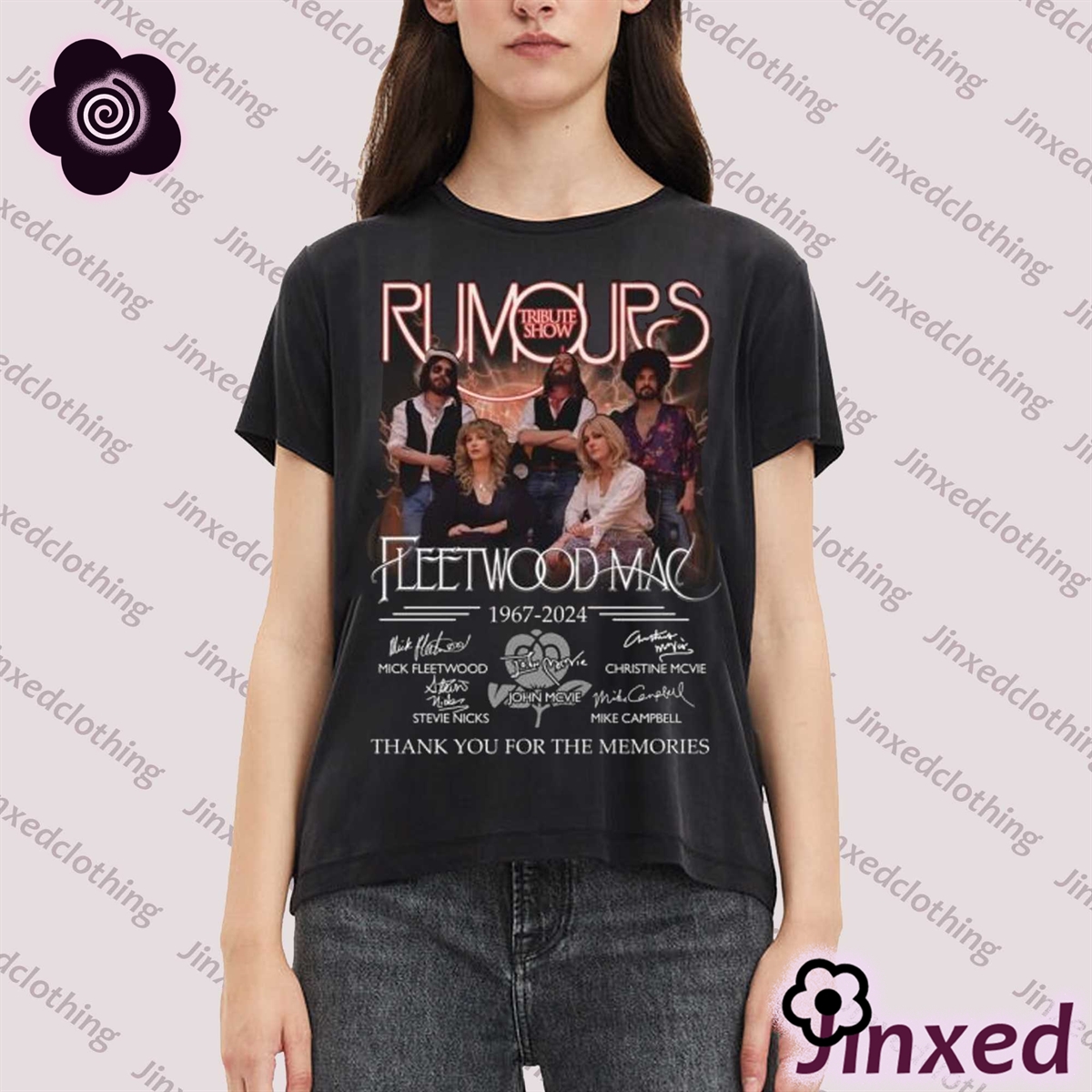 Rumours Tribute Show Fleetwood Mac 1967-2024 Thank You For The Memories T-shirt 